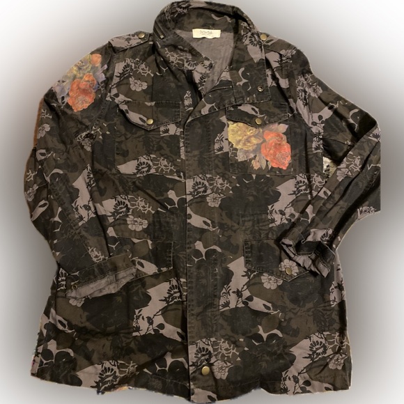 Ya Ya Club camouflage Floral Button Down Jacket - Picture 1 of 10